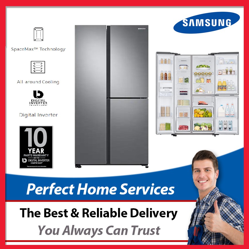 Samsung RS63R5561M9 Side by Side Fridge with FlexZone (670L)