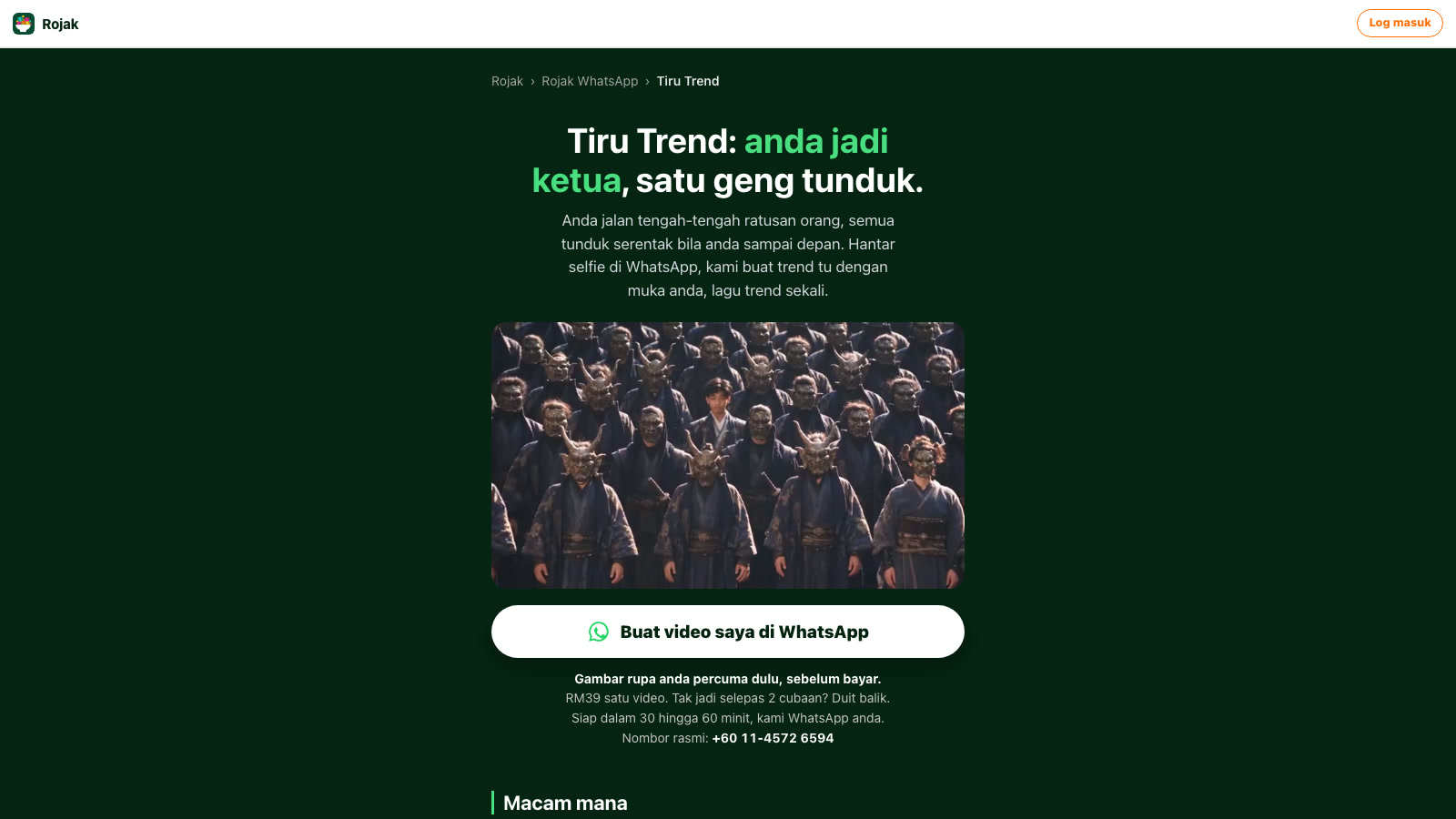 You Can Now Make a TikTok Trend Video With Your Face on WhatsApp for RM39