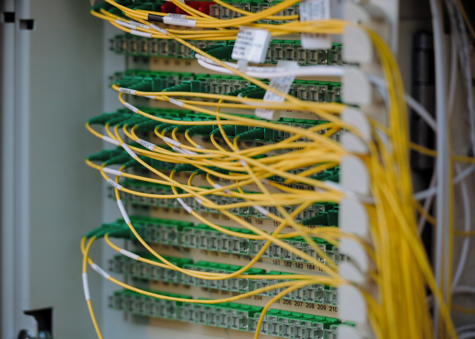 Fibre optic cables carrying internet traffic