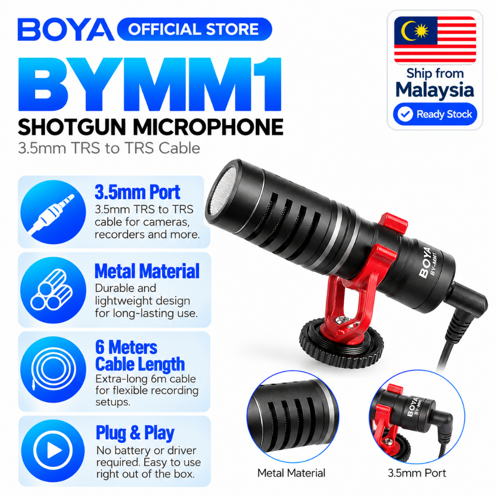 BOYA BY-MM1 Pro Shotgun Microphone