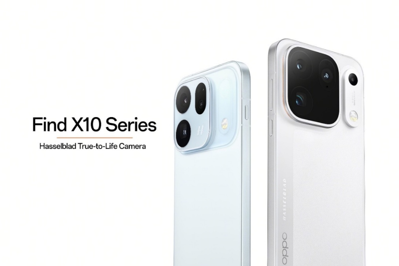 OPPO Find X10 in Glacier Blue and Find X10 Pro Max in Luna White