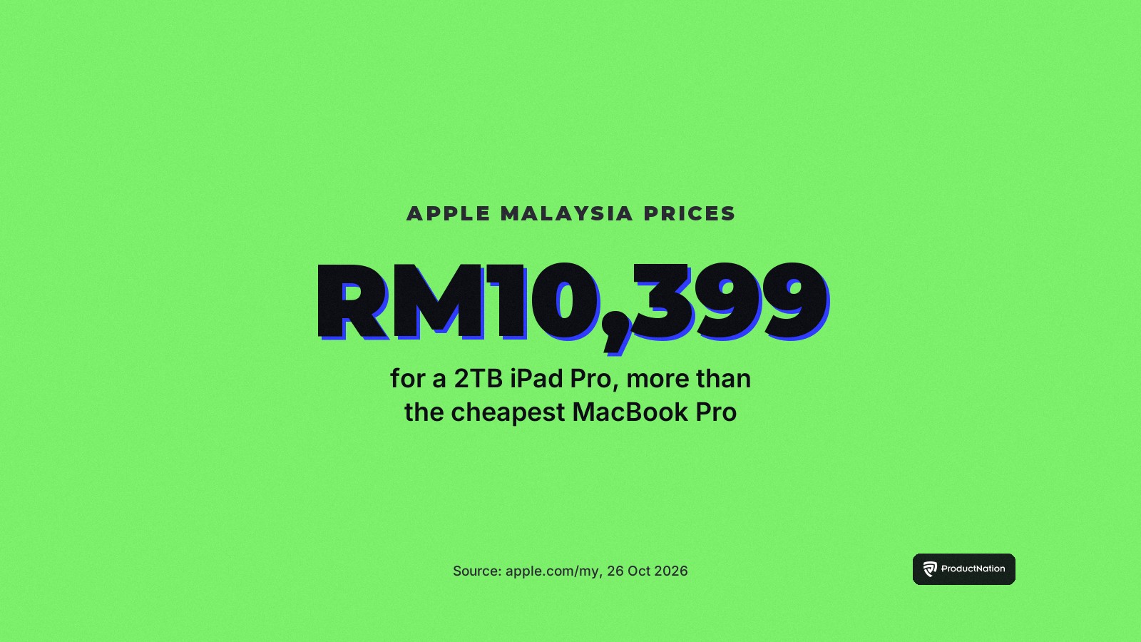 A 2TB iPad Pro Costs RM10,399 in Malaysia, More Than the Cheapest MacBook Pro