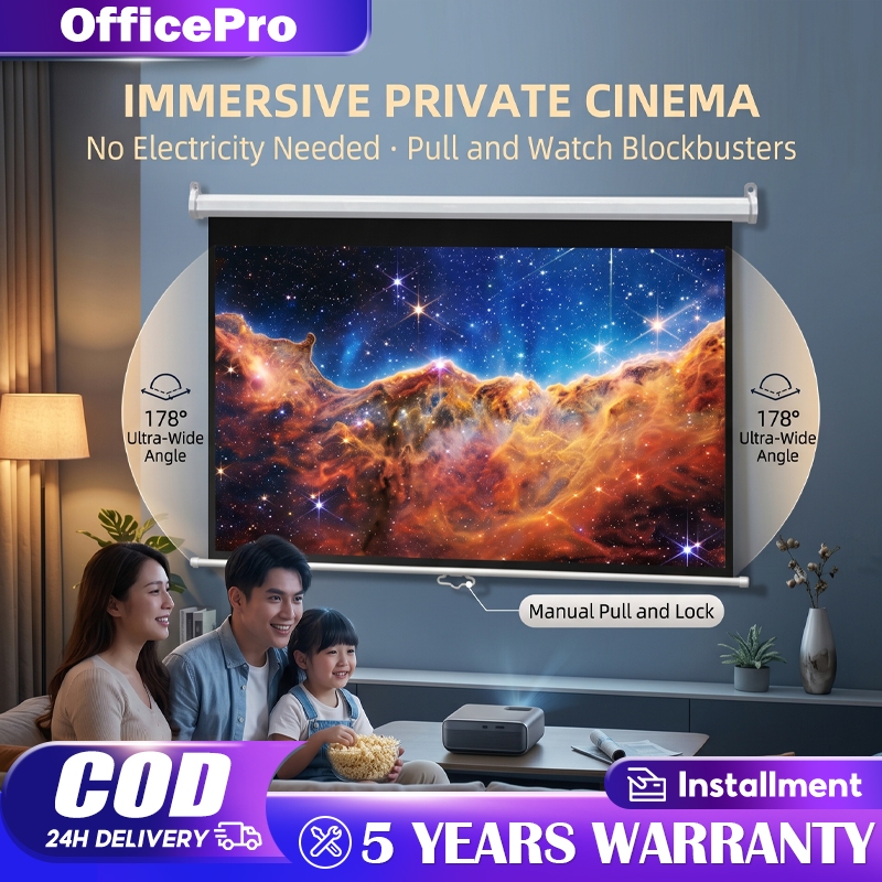 OfficePro Manual Pull Down Projector Screen
