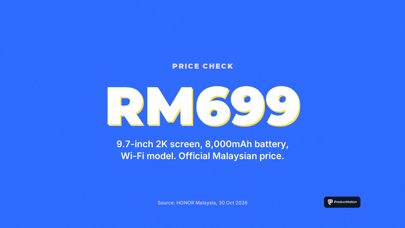 Price check: HONOR Pad X7b at RM699 in Malaysia