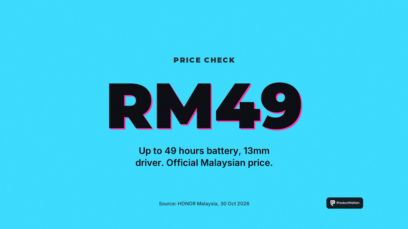 Price check: HONOR Earbuds X10 Play at RM49 in Malaysia