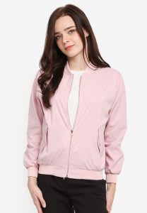 Best pink casual bomber jacket