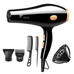 Best for fine hair, dryer with brush and diffuser attachment