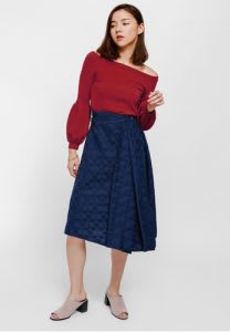 Best midi A-line pleated skirt