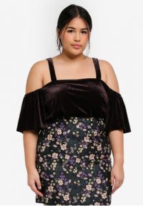 Plus Size Cold Shoulder Top