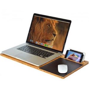 Best no fan, wooden laptop cooler with mouse pad