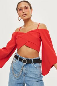 Cold Shoulder Crop Top