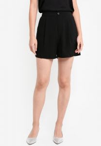 Best black pleated high waisted shorts