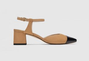 Best Zara Combined Mid-Heel Leather 