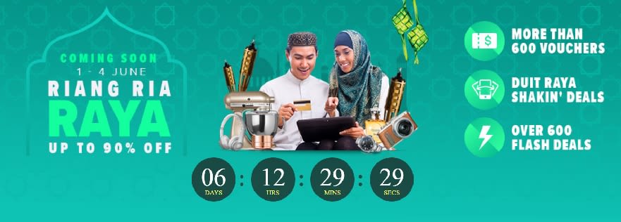 Lazada 5.5. Raya Sale gives out free e-Duit Raya for shoppers to