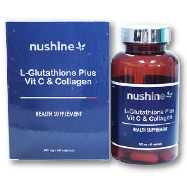 Nushine LGlutathione Plus Vitamin C & Collagen Harga & Review / Ulasan