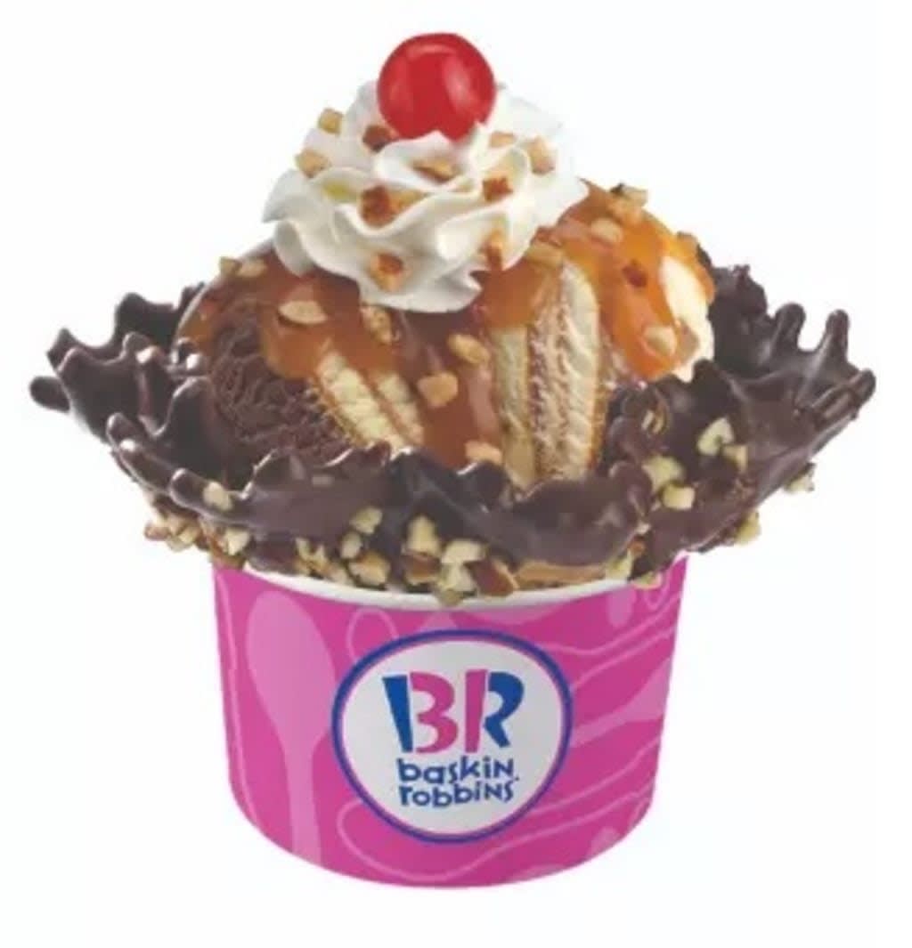 Baskin Robbins Chocolate Dipped Waffle Sundae Ice Cream