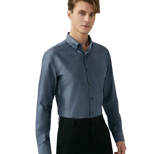 G2000 Men 100% Cotton Long Sleeve Formal Shirt Slim Fit