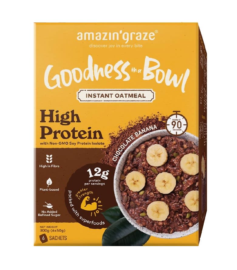 Amazin’ Grace High Protein Chocolate Banana Goodness Bowl (Instant Oatmeal)