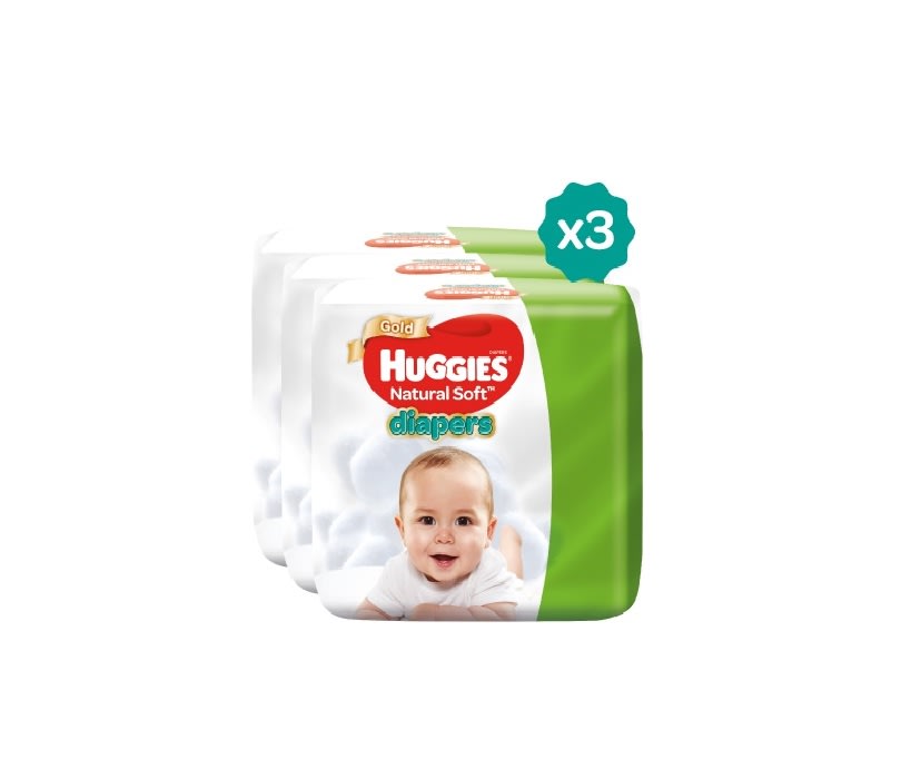 Huggies Ultra Natural Soft Diapers Super Jumbo M60