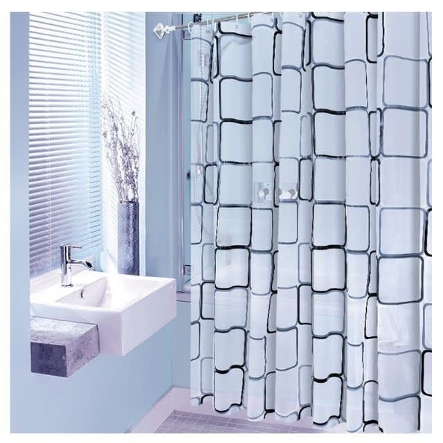 Modern Printed PEVA Bathroom Curtain