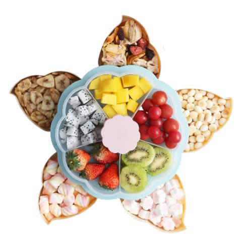 Cocostar Multifunctional Double Layer Sealable Rotating Snack Box