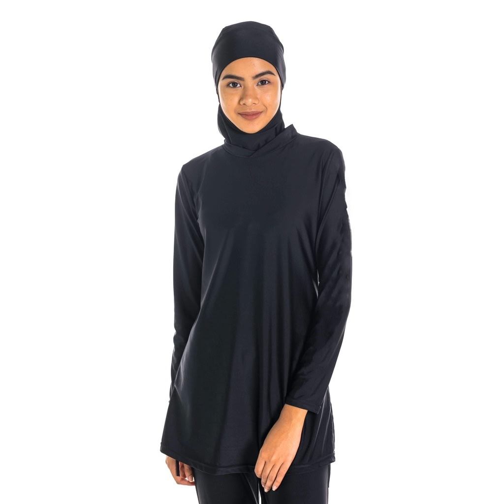 PINK N' PROPER Modernly Modest Saloma Muslimah Swimwear Set Black