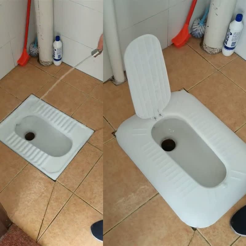 Toilet squat cover, toilet squat pan, deodorant plug, odor stopper cover, general-purpose fully enclosed one-key automatic