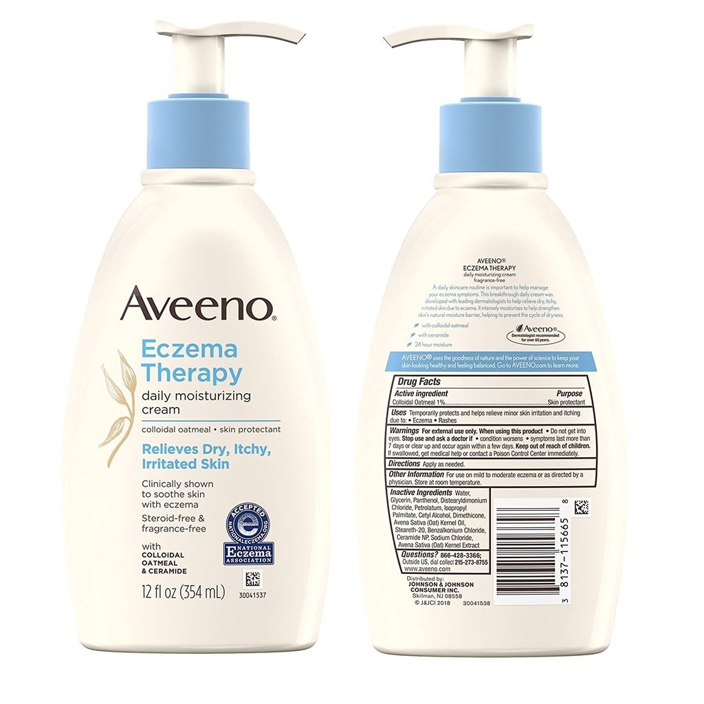 Aveeno Baby Eczema Therapy Moisturizing Cream (Tick as editor’s choice)
