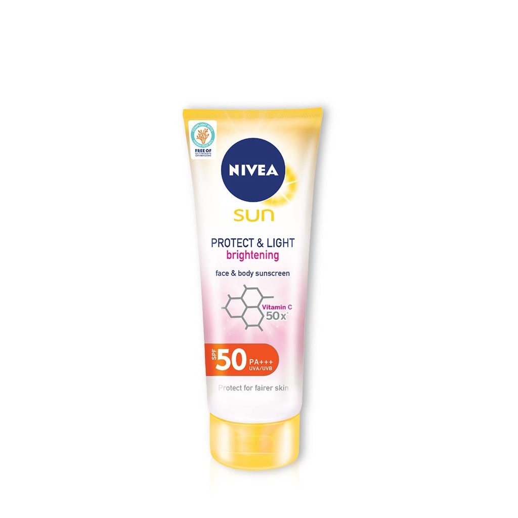 Nivea Sun Protect Light Brightening Face Body Sunscreen SPF50