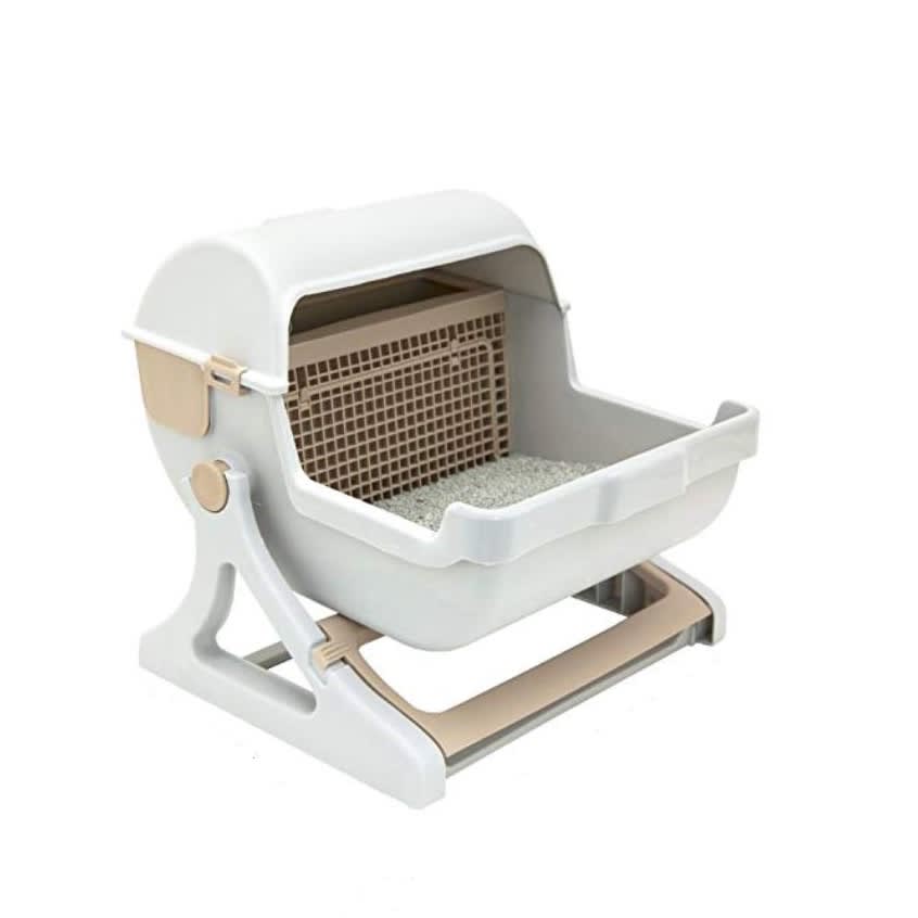 One Touch Clean Semi Automatic Quick Cleaning Luxury Cat Litter Box