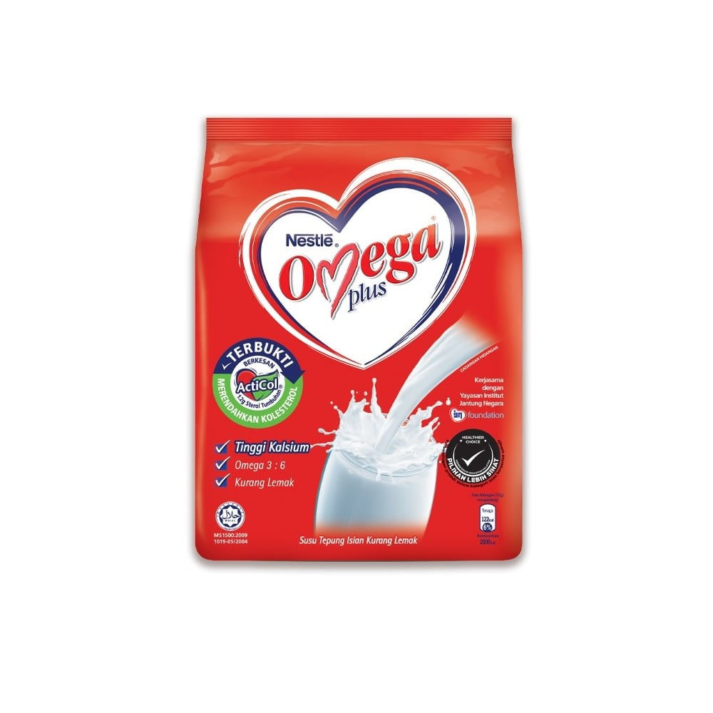 Nestle Omega Plus Plain Milk Powder (1kg)