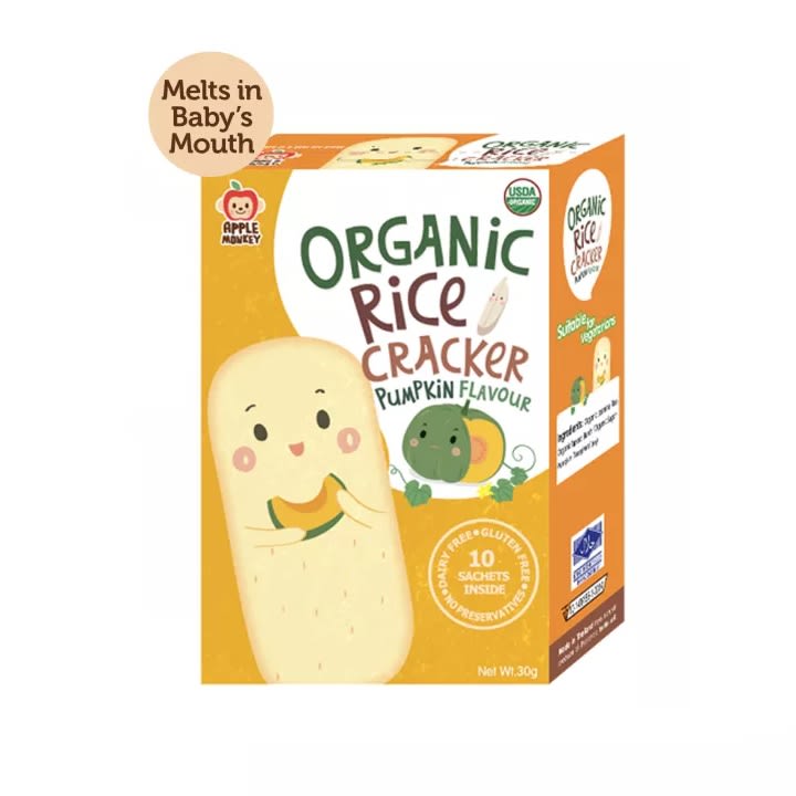 APPLE MONKEY organic rice cracker 30g