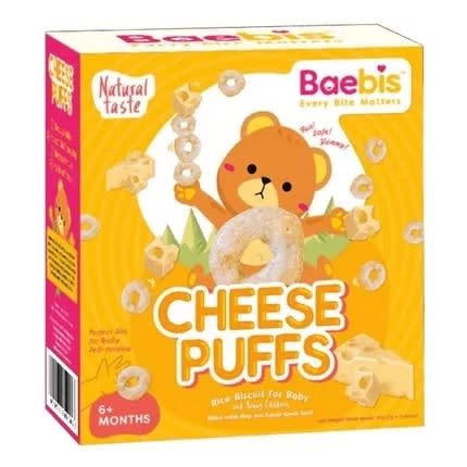 AC-Baebis Organic Baby Rice Puffs - Baby Snack Biscuit