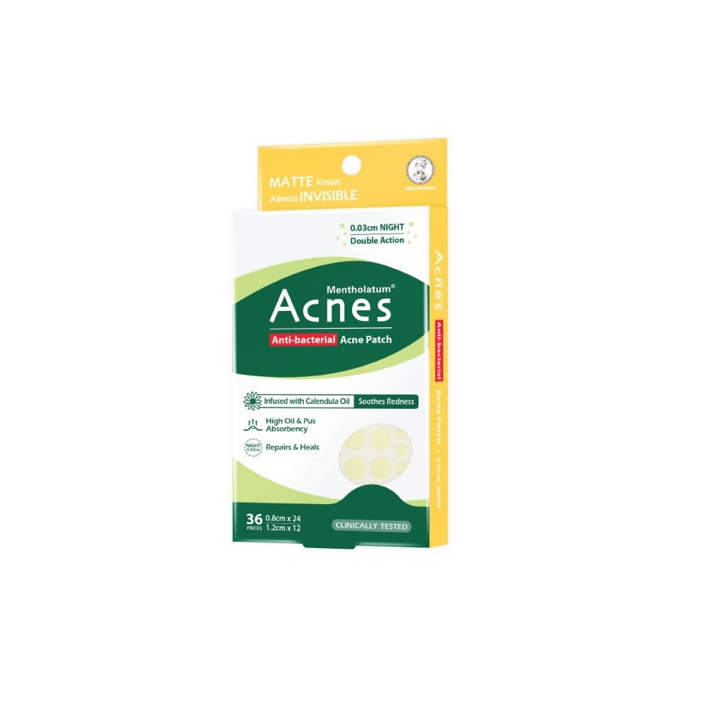 Mentholatum Acnes Anti-Bacterial Calendula Night Patch 36’s