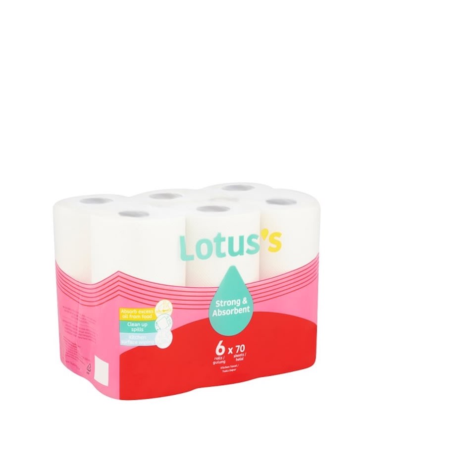 Lotus's Kitchen Towel 70 Sheets x 6 Rolls