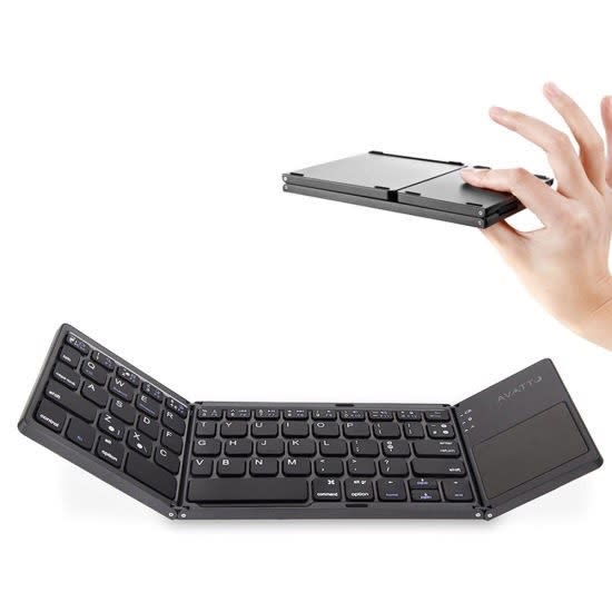 B033 Foldable Mini Keyboard Wireless Bluetooth Keyboard With Mousepad