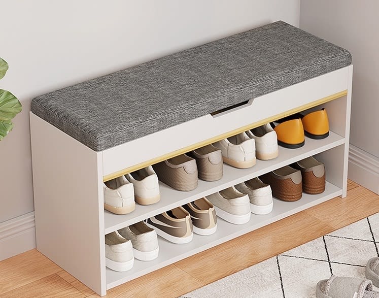 AMY Shoe Rack bench With Soft Pad Stool Shoes Storage Cabinet With Seat Sofa Cushion Doorway