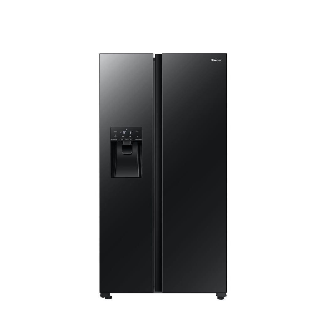 Hisense 640L Side by Side 2 Door Glass Inverter Refrigerator