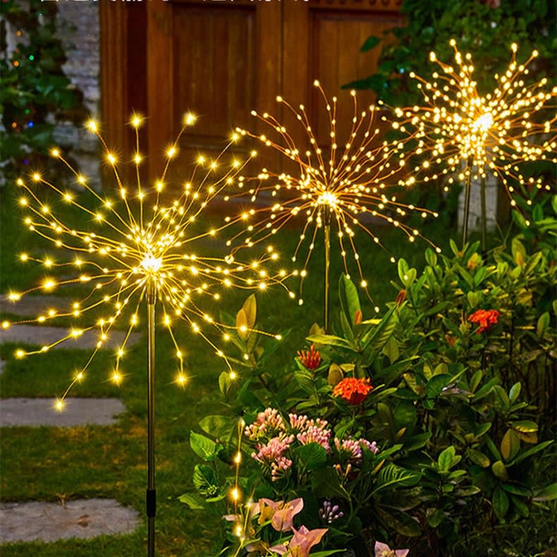 LED Solar Sensor Firework Light Garden