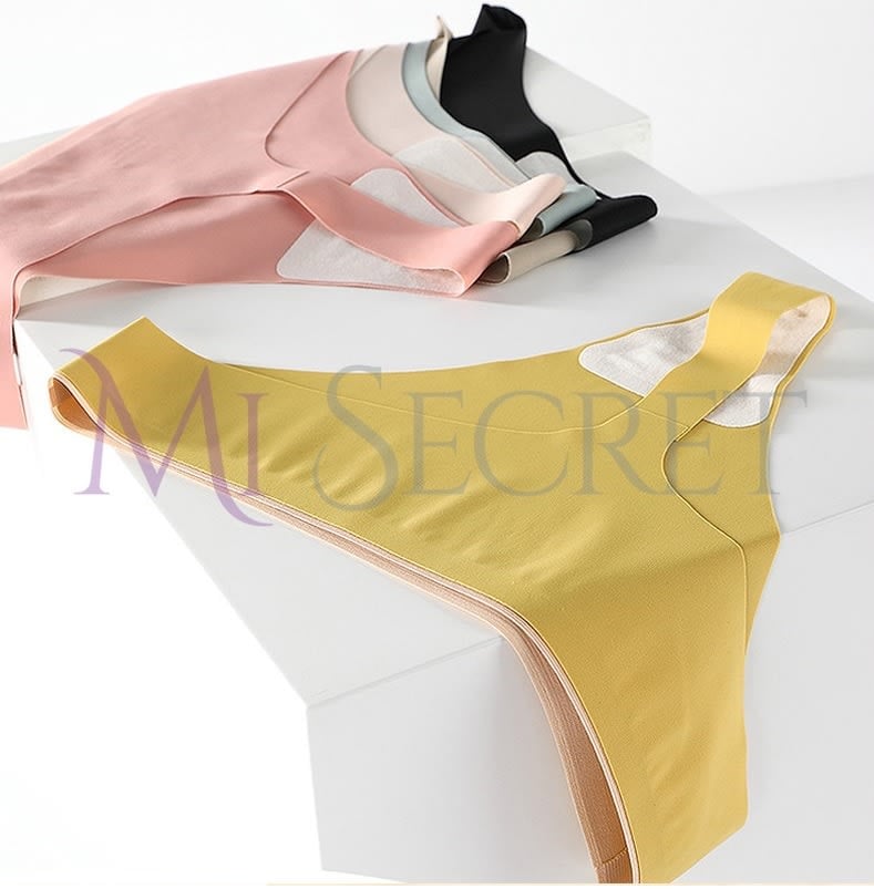 Mi Secret G-string Panties Women Quality Ice Silk Yoga Thong Cheeky T-Back Seluar Dalam Wanita Seksi