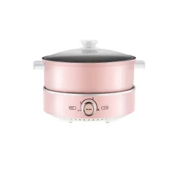 ELBA Multi Cooker with Grill EMC-K5015(PK) - Removable Non-stick Pot, Grill Pan - Pink