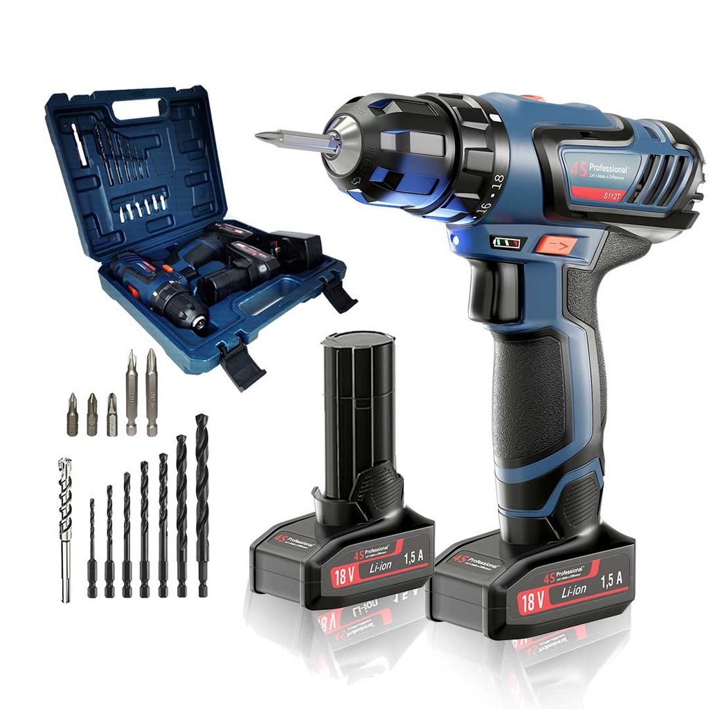 4S Professional™ S112 Cordless Screw Driver Power Drill