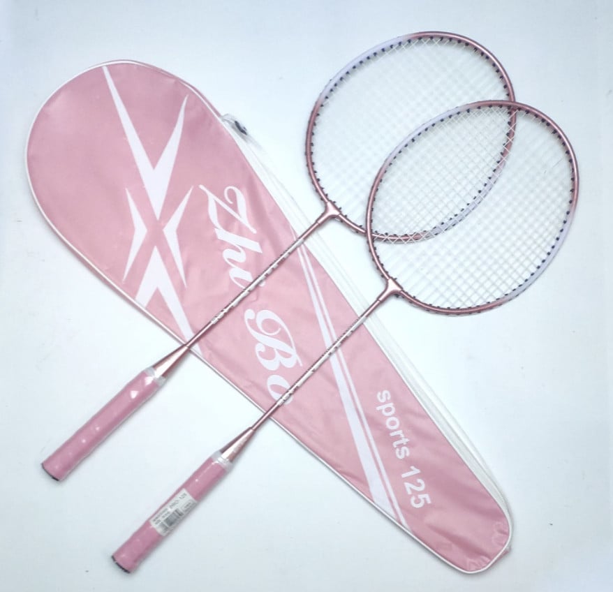 2pcs Badminton racket couple pink