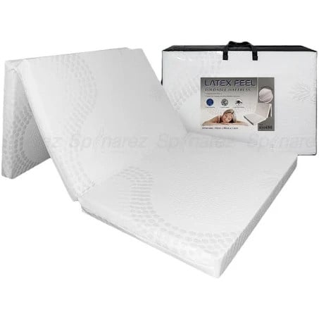 SpinaRez 3" Latex Feel Foam Tri Fold Foldable Mattress