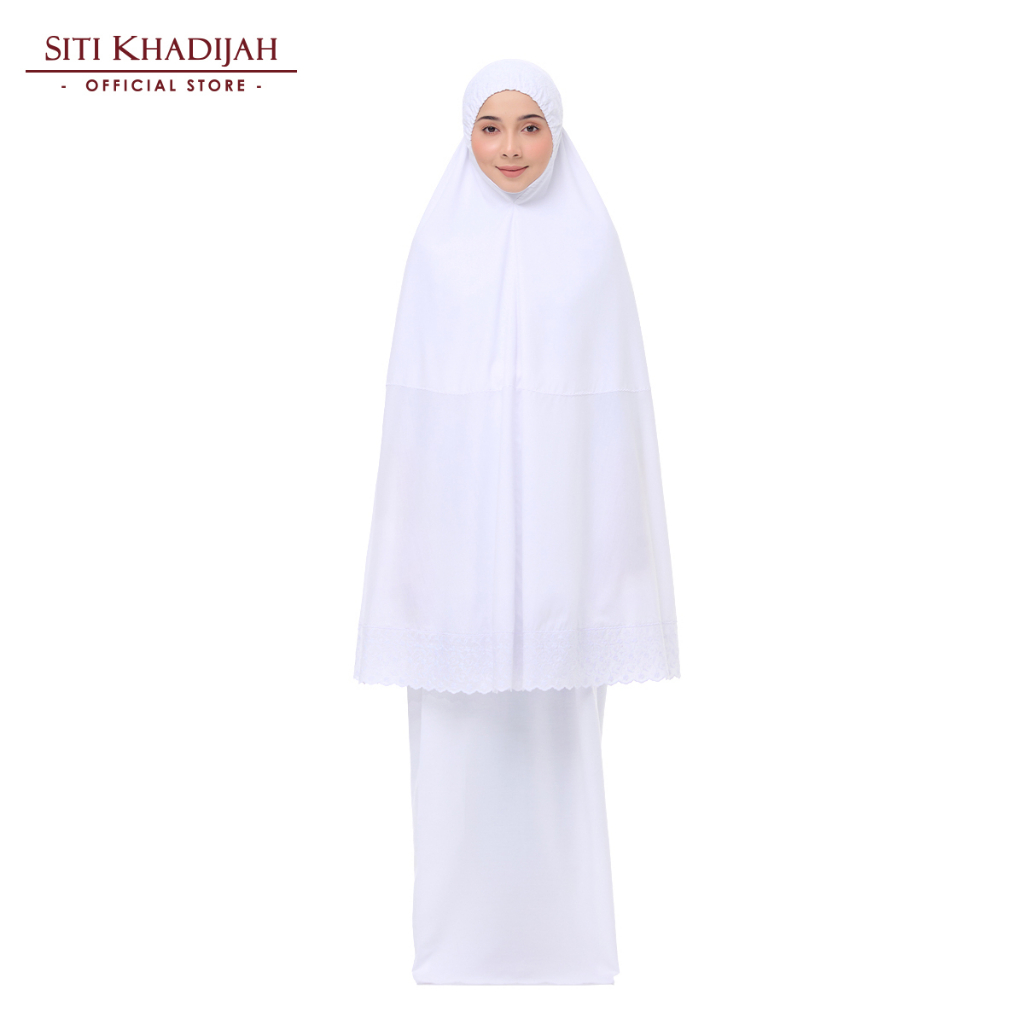 Siti Khadijah Telekung Signature Sari Mas in White