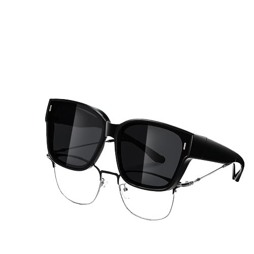 LouisWill Sunglasses Foldable Myopia Glasses Cover TAC Polarized