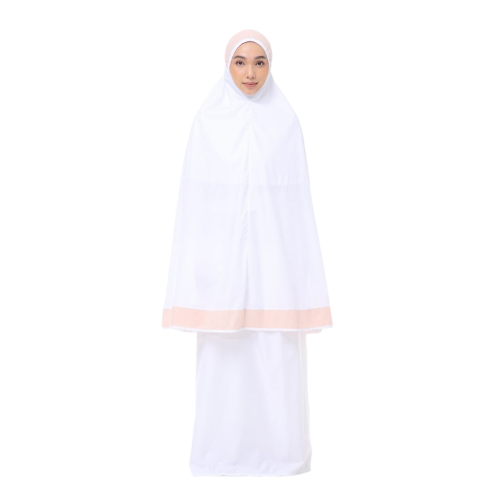 Siti Khadijah Telekung Broderie Yuzuk in White