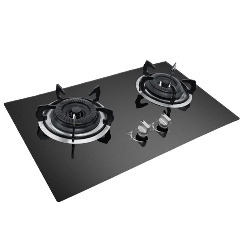 SUKINBO Gas Stove Tempered Glass Embedded Double Burner