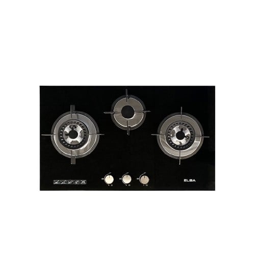 Elba Tempered Glass 3 Burners Built-In-Hob Glass Stove