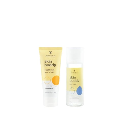 Emina Gentle Skin Kit - Face Wash and Toner with Calendula Extract and Hyaluronic Acid